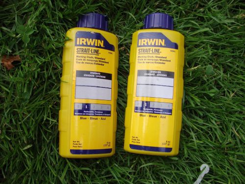 Irwin 64901 Strait Line Powdered Chalk Blue 2  8OZ Blue Chalk Bottles