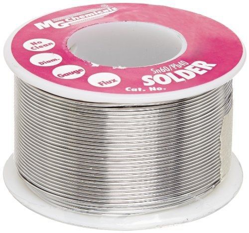 Mg chemicals 4870 series sn60/pb40 no clean leaded solder, 0.032&#034; diameter, 1/2 for sale
