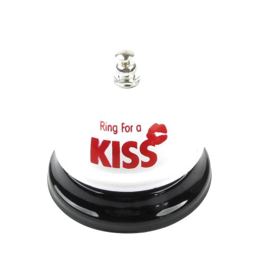 Kitchenware Reception Hotel Desk 3&#034; Round Call Bell Ringer Black White