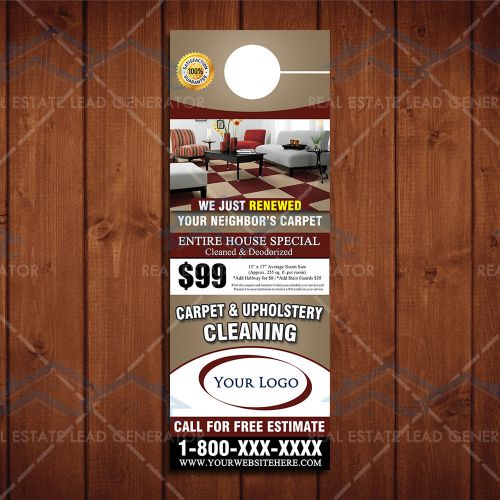 Professional Carpet Cleaning Door Hanger Ready In 3hrs Upholstery Marketing Pro