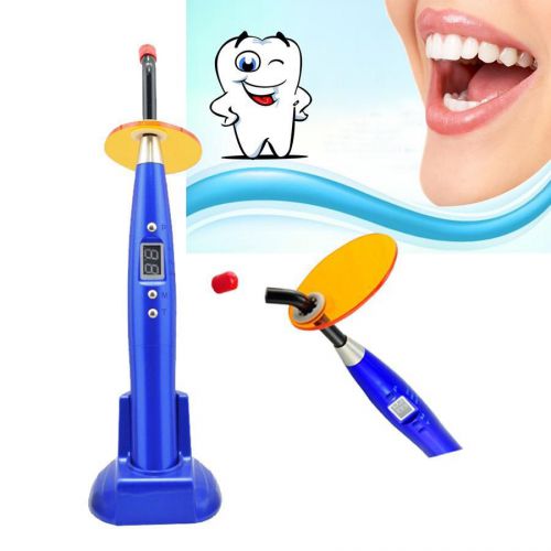 BEST HOT! A++ Dental 5W Wireless Cordless LED Curing Light Lamp 1500mw Blue