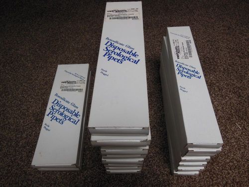 605 New VWR Disposable Serological PIPETTES: 53283-758, 53283-756, 53283-752