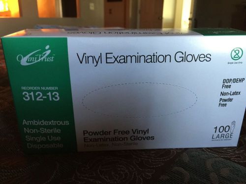 Vinyl examination gloves size large 100 count