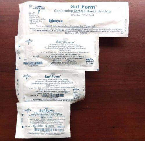 Medline Sterile Sof-Form Conforming Gauze Bandage #NON2549x ASSORTED LOT OF 29