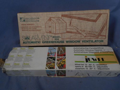 Solarvent model 350 &amp; Juwel automatic greenhouse window opener vent NEW