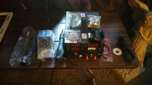 3 in 1 rework station. heat gun, sodiering, voltage tester and dc power supply for sale