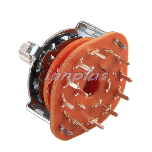 2PCS 3 Pole 4 Position 15 Pins Rotary Switch For Guitar Amplifier Audio Lamp