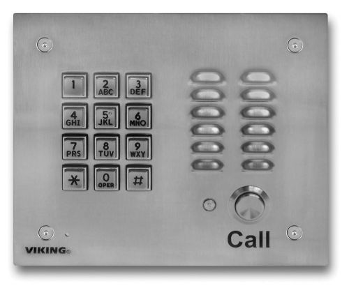 Viking electronics ss handsfree phone w/ key pad  k-1700-3ewp for sale