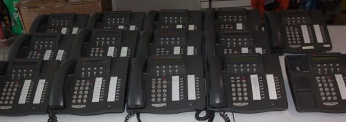 Lot Of 14 Avaya 6416D+M Conference Telephone with Handsets And Stands
