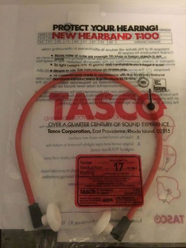 NEW Tasco 1776 T-100 Hear Band Semi Aural Hearing Protector  NRR=17  Red