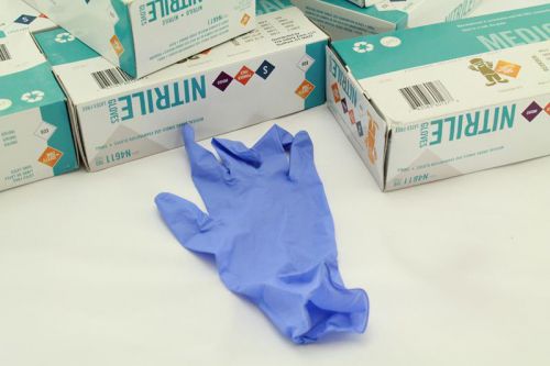 Purple nitrile exam gloves medical grade disposable powder free latex free for sale