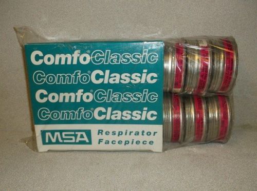 Msa black size medium comfo classic respirator and 6 type h cartridges - new!! for sale