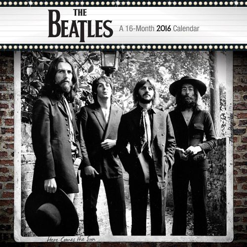 NEW Beatles 2016 16-Month Wall Calendar Fab Four British Invasion Rock and Roll