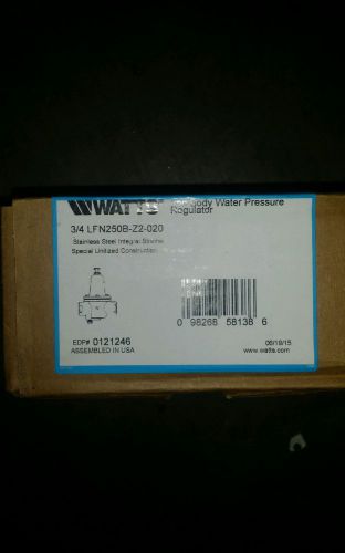 Watts 3/4 inch LFN250B-Z2-020  EDP# 0121246 water Pressure Regulator