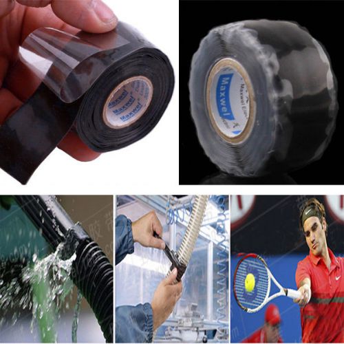 Useful silicone performance repair tape bonding rescue self fusing wire black for sale
