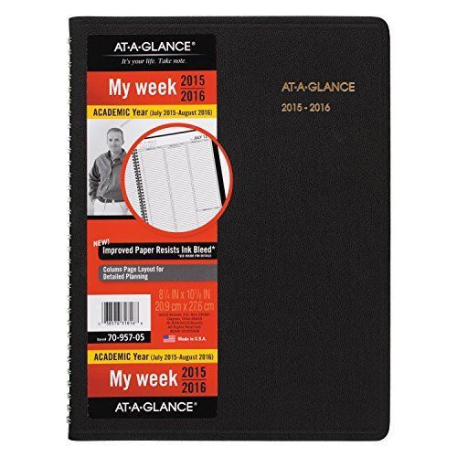 New at-a-glance weekly planner / appointment book, academic year, 14 months, j for sale
