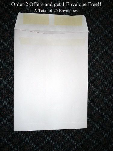 Catalog Envelopes 9 x12 inch 28lb White Self Seal 12 pieces per order