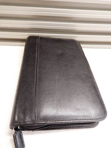 Portable 1&#034; leather day timer planner binder compact for sale