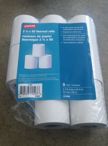 Staples 2 1/4 x 85 thermal rolls 8 pack