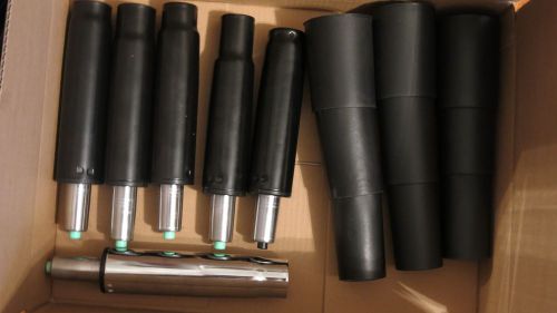 LOT OF Staples 6 gas hydraulic chair lifts and 3 telescoping covers