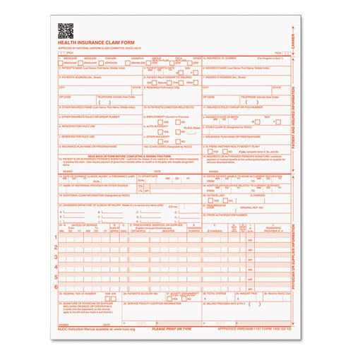 Centers for Medicare and Medicaid Services Forms, 8 1/2 x 11, 500 Forms