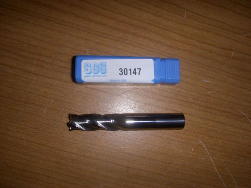 3/8&#034; Solid Carbide Flat End Mill by SGS..NIB