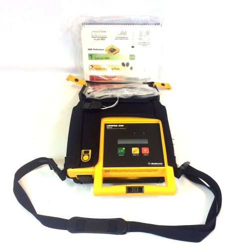 Physio-Control LifePak 500 Biphasic ECG EMT Medic EG w/ 2 PADS &amp; Manual &amp; CASE