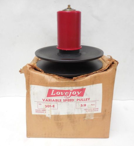LoveJoy Pulley 301-E Variable Speed Pully 5/8&#034; New Old Stock