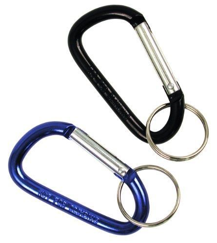 Custom Accessories 37756 2-1/8&#034; Long Carabineer Key Ring, (Twin Pack)