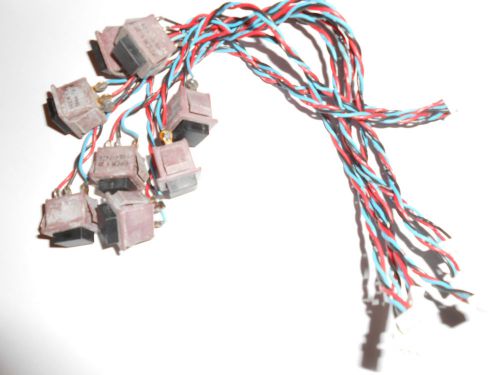 SWITCHES --- 8 MOMENTARY PUSH BUTTON SWITCHS WITH 9&#034; LEADS AND 3 PIN CONNECTOR
