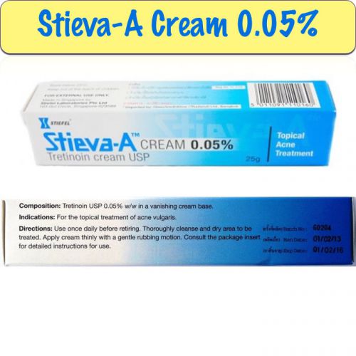 1 x Stieva-A Cream 0.05% Topical Acne Treatment Inflamed spot acne 25g Blue