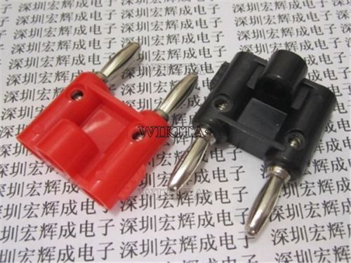 16pcs screw type dual banana plug speaker connector length 39mm new #1107008 for sale