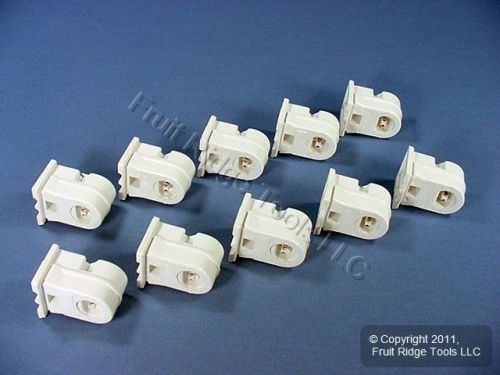 10 leviton high output t8 t12 fluorescent light lamp holder sockets 13551-w for sale