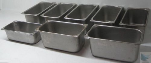 Lot of 8 Stainless Commercial Kitchen Food Warmer Serving Tray Restaurant