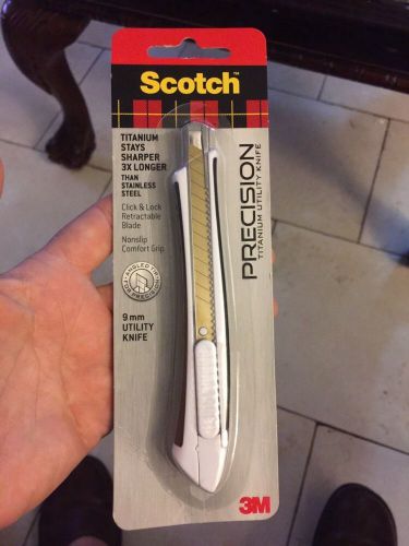 3M Scotch Precision Titanium Utility Knife Small 9mm Snap Off Retractable Blade