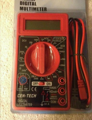 CEN-TECH 7 Function Digital Electrical Multimeter/Tester, NEW