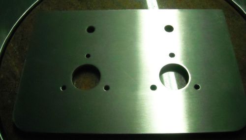 heavy stainless plate, holes and welded nuts, 5000297-046