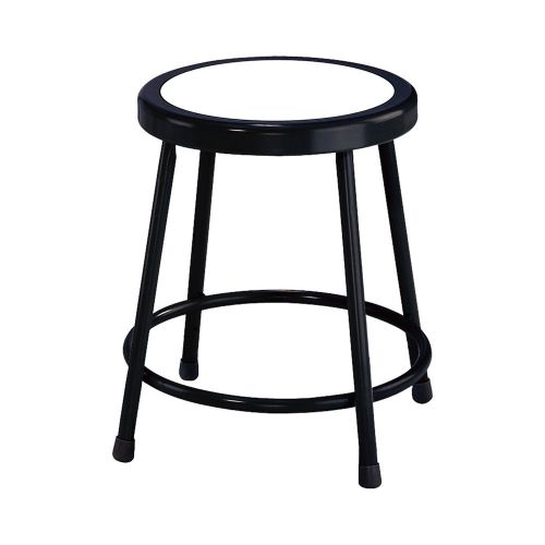 National Public Seating Steel Stool - 18inH, Black, #6218-10