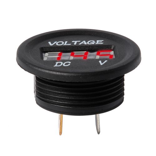 36mm 6-30v measure car auto digital red led voltmeter voltage meter gauge bi190 for sale