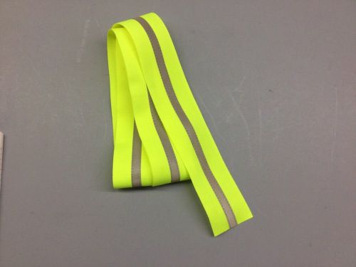 YELLOW/LIME-GRAY SEW ON REFLECTIVE SAFETY STRIP, 2-1/2&#034; FABRIC, 1/2&#034; TAPE, 4 FT