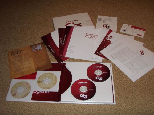 DENTRIX DENTAL SOFTWARE G3 IN BOX WITH ALL PAPERWORK AND GURU PATIENT EDUCATION