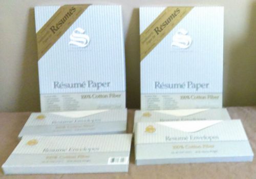 Southworth 200 Sheets Resume Paper with 100 Resume Envelopes new