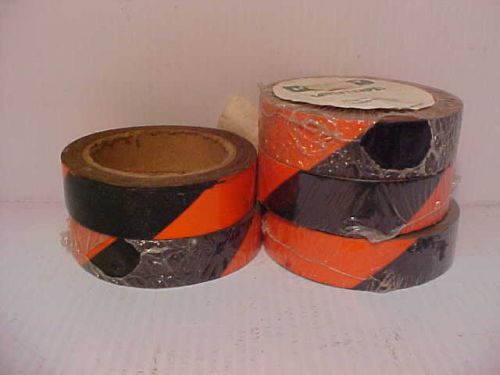 1&#034; Pipe marker tape orange and black lot of 5 lab Safety Supply