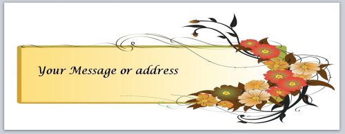 30 Personalized Flowers Return Address Labels Buy 3 get 1 free (bo190)