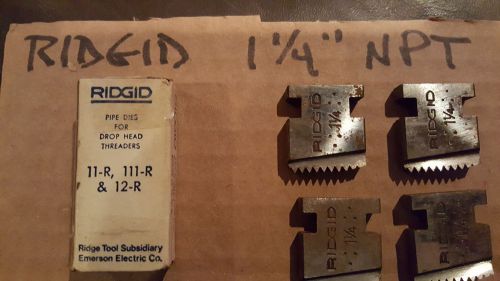 RIDGID PIPE DIES..(R-12 ALLOY) 1 1/4&#034; NPT