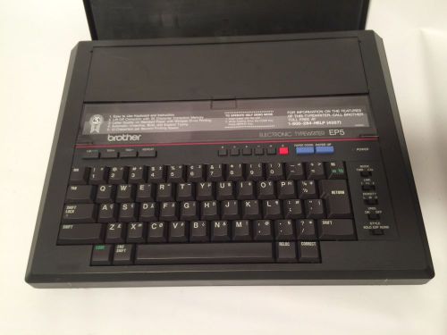 Brother ep-5 portable batttery powered electric typewriter w/cover - works!!! for sale
