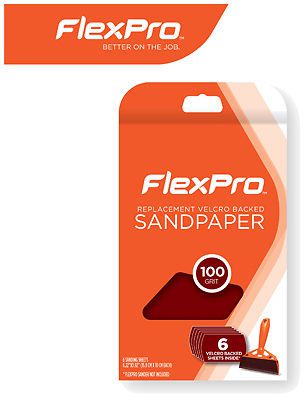 FLEXPRO INDUSTRIES LLC - Sandpaper, 100-Grit, 6-Ct.