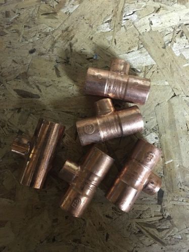 All 5 - reducing tee, 3/4 x 1/2 x 3/4 in, copper for sale
