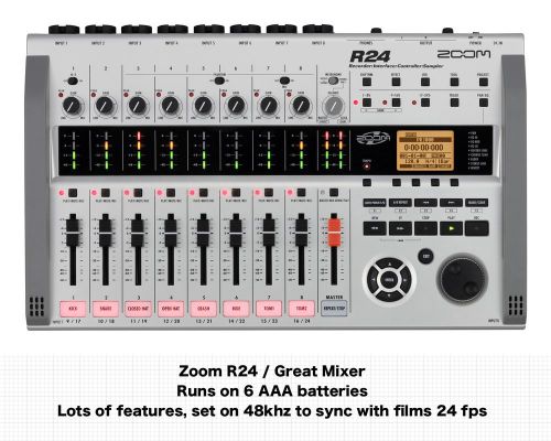 Zoom R24 Simultaneous Multitrack Drum Machine Recorder Interface Controller