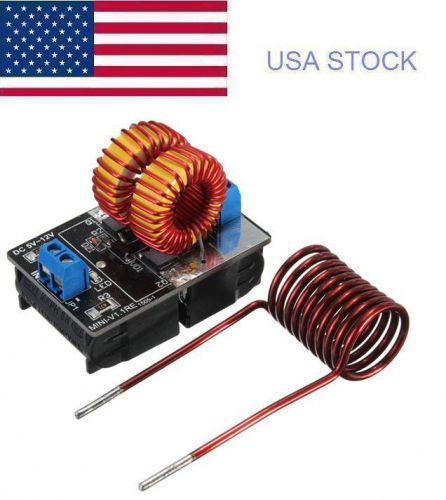 5v ~ 12v Miniature ZVS Induction Heating Power Supply Module + Heater Coil USA